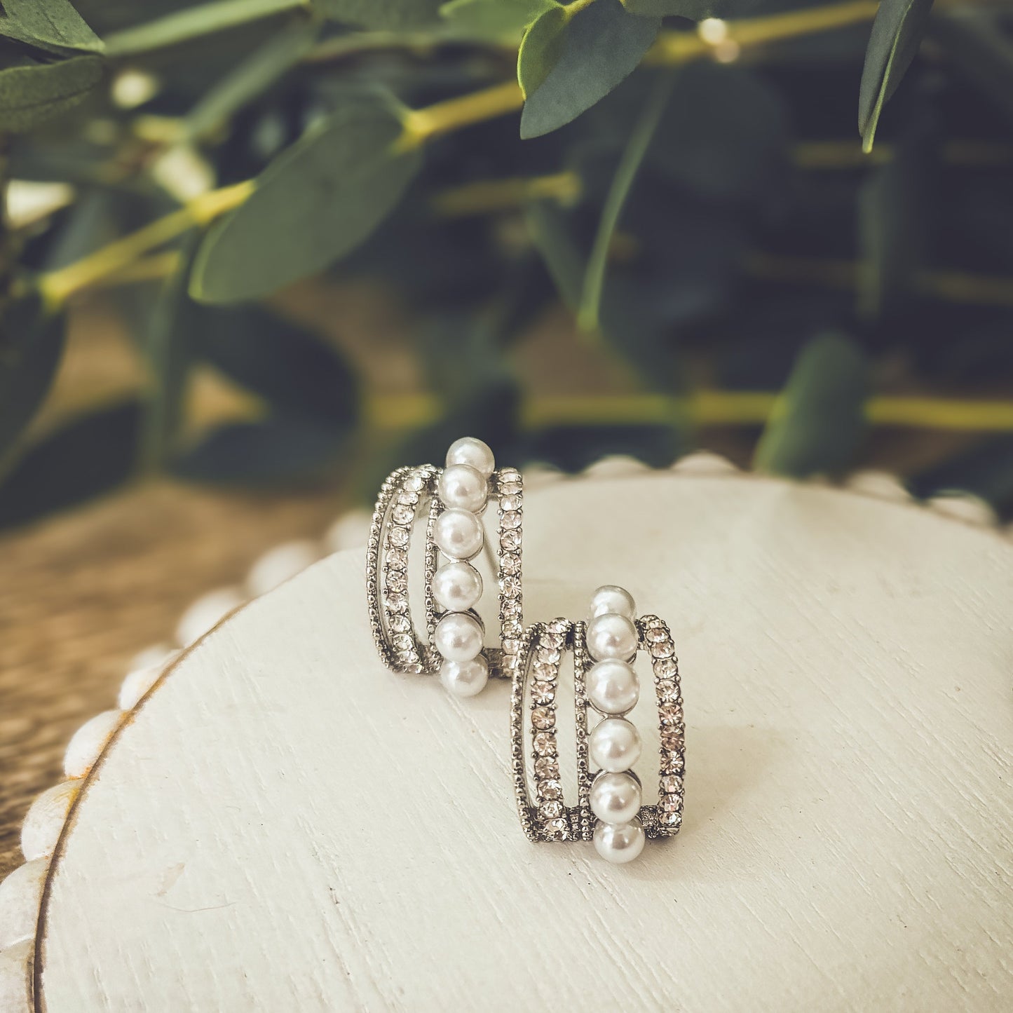 Heirloom Pearl Huggies - Gold or Silver