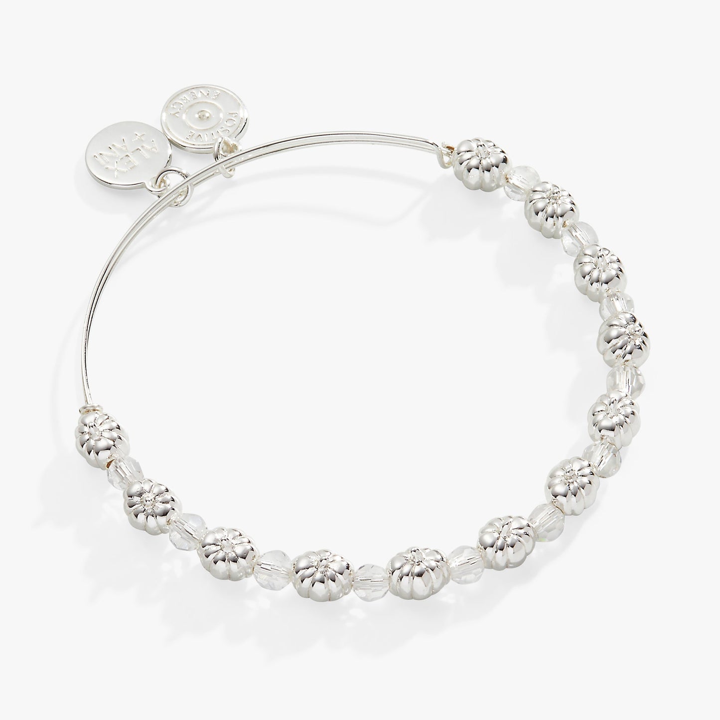 Pumpkin + Crystal Beaded Bangle