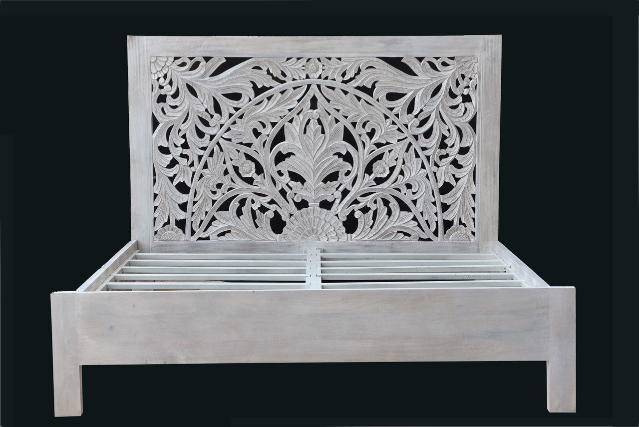 Carved Wooden Bed