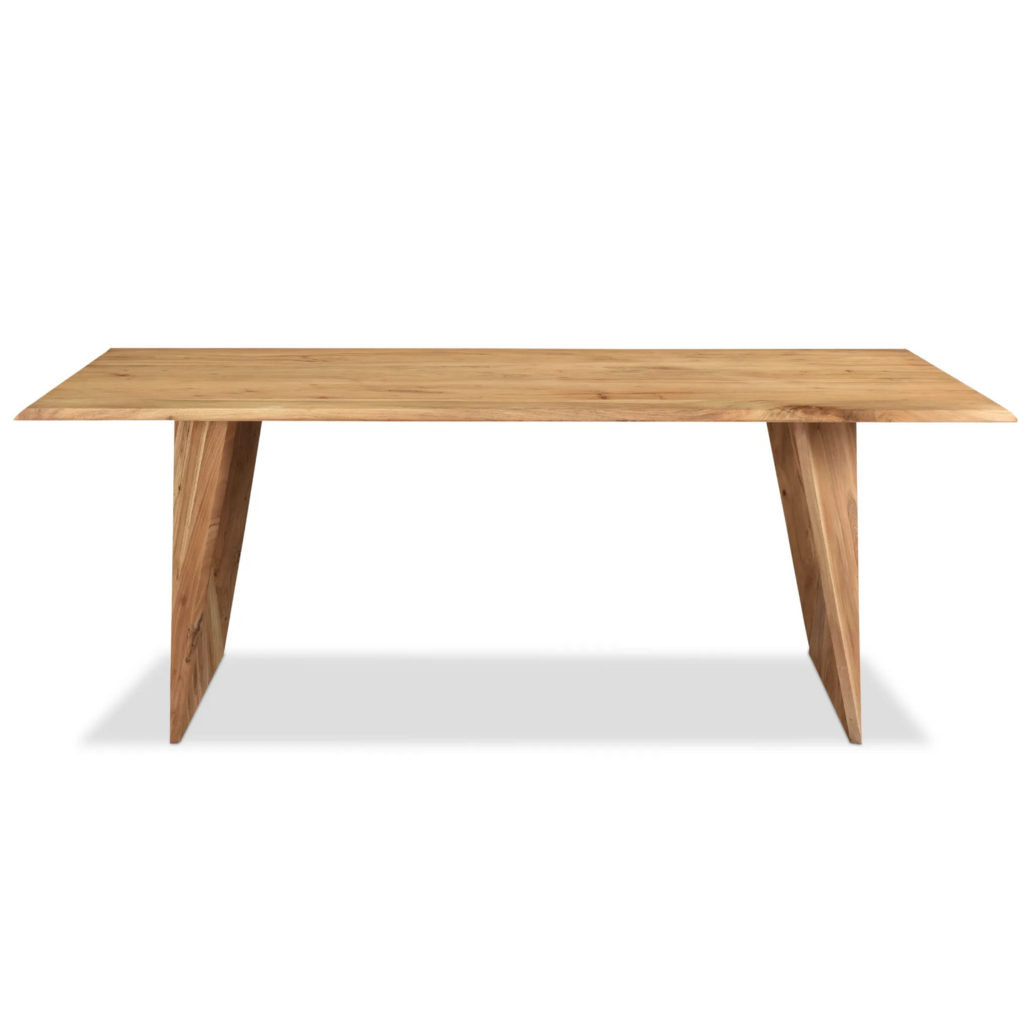 Solid Wood Angled Leg Dining Table - 80 Inch