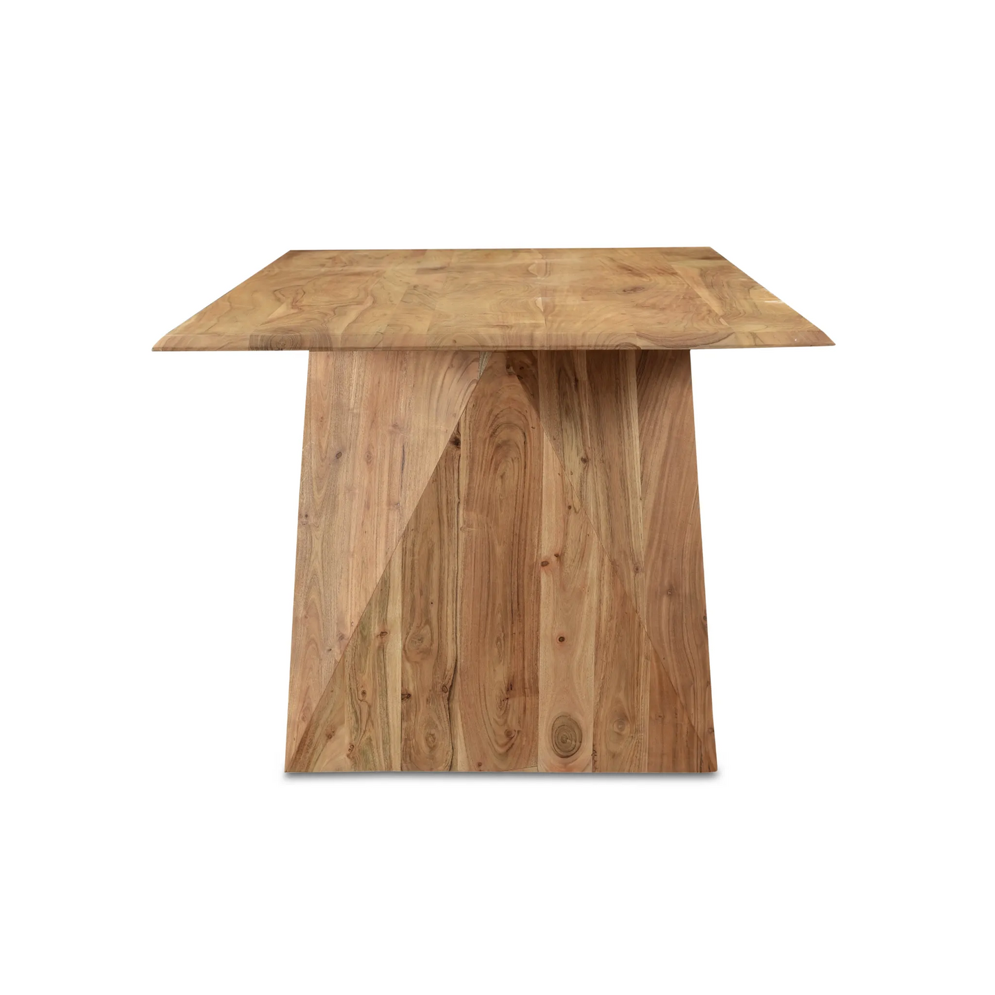Solid Wood Angled Leg Dining Table - 80 Inch