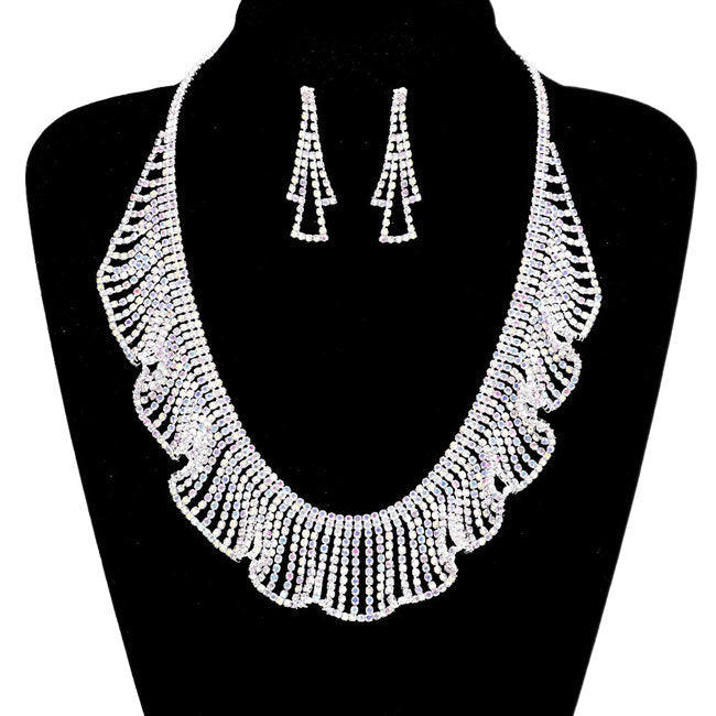 Rhinestone Crystal Bib Necklace