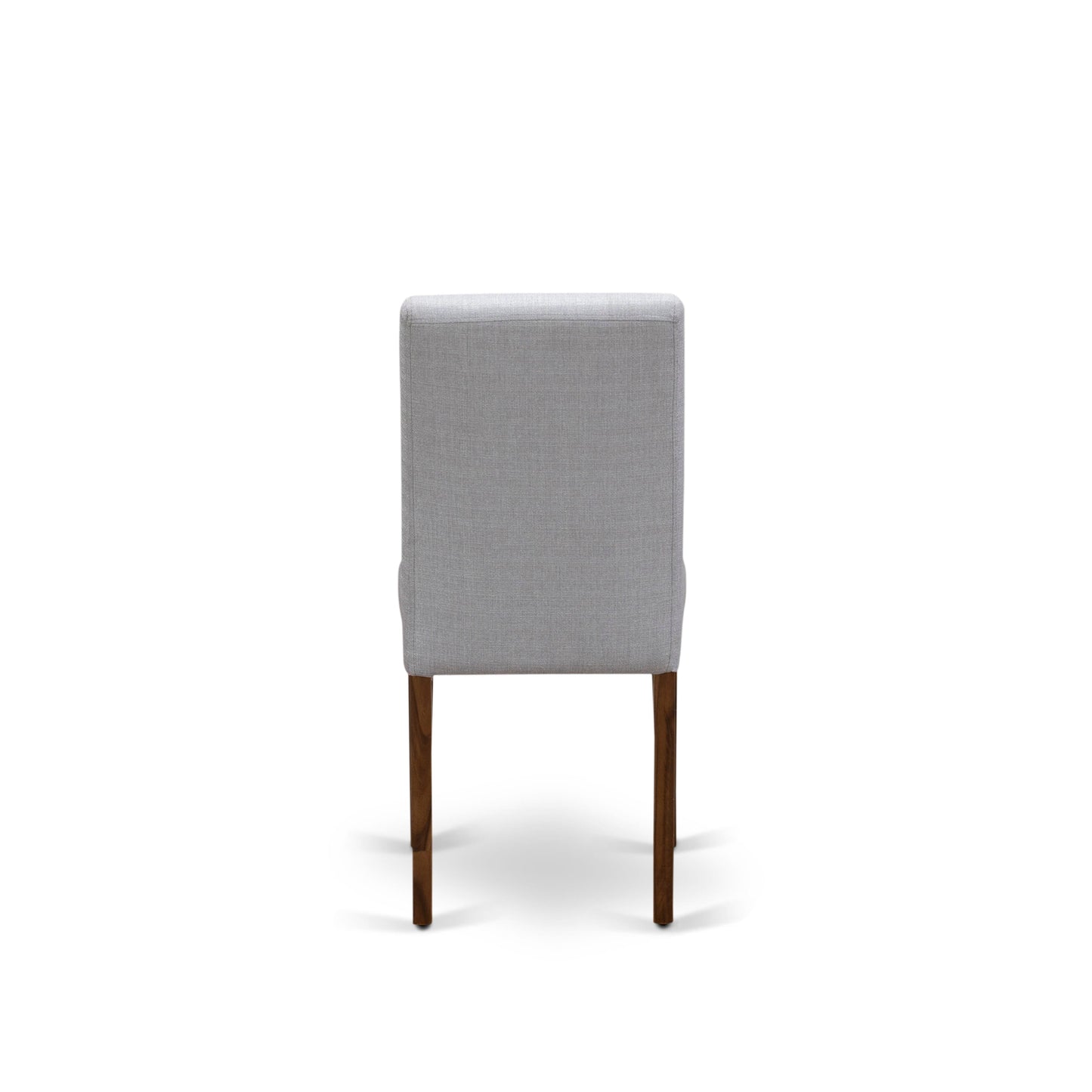 EAST WEST FURNITURE - CNAB5-N8-05 - 5-Pc Modern Dining Table Set- 4 Dining Chairs and Wood Dining Table - Grey Linen Fabric Seat and High Chair Back (Antique Walnut Finish)