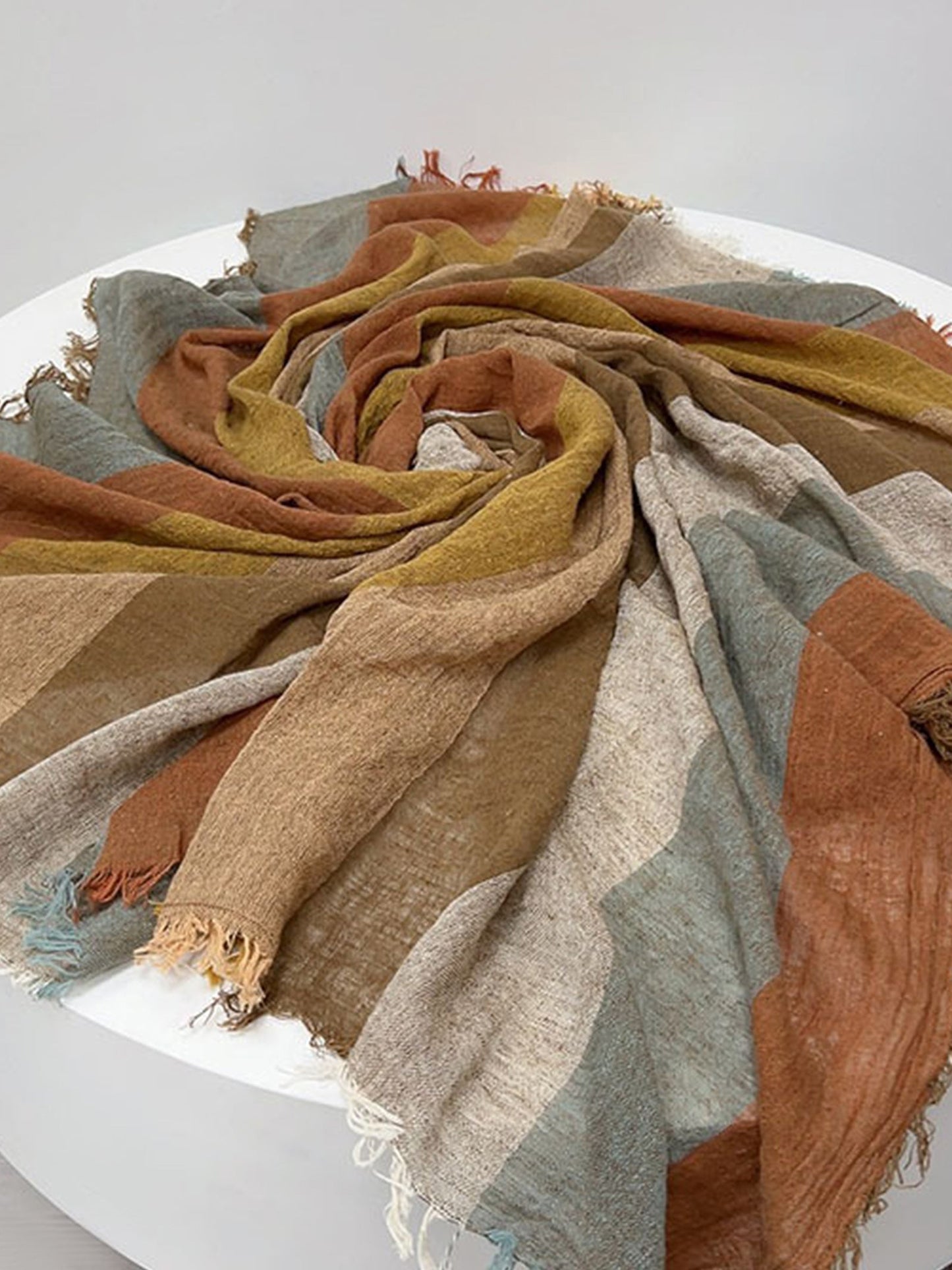 Cotton Linen Lightweight Soft Scarf
