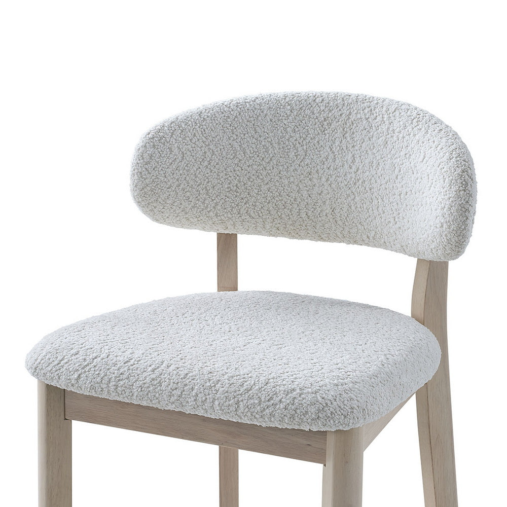 ACTU Bar Stools Set of 2, 30” Upholstered Bar Height Stools, Solid Wood, Mid-Century Modern