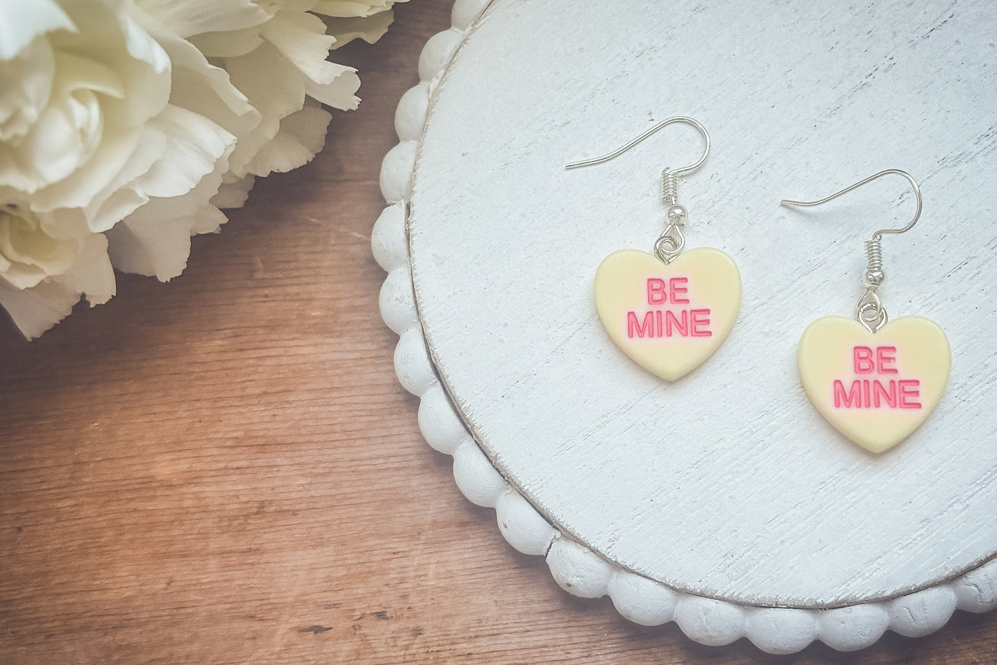 Beautiful Candy Heart Valentines Earrings