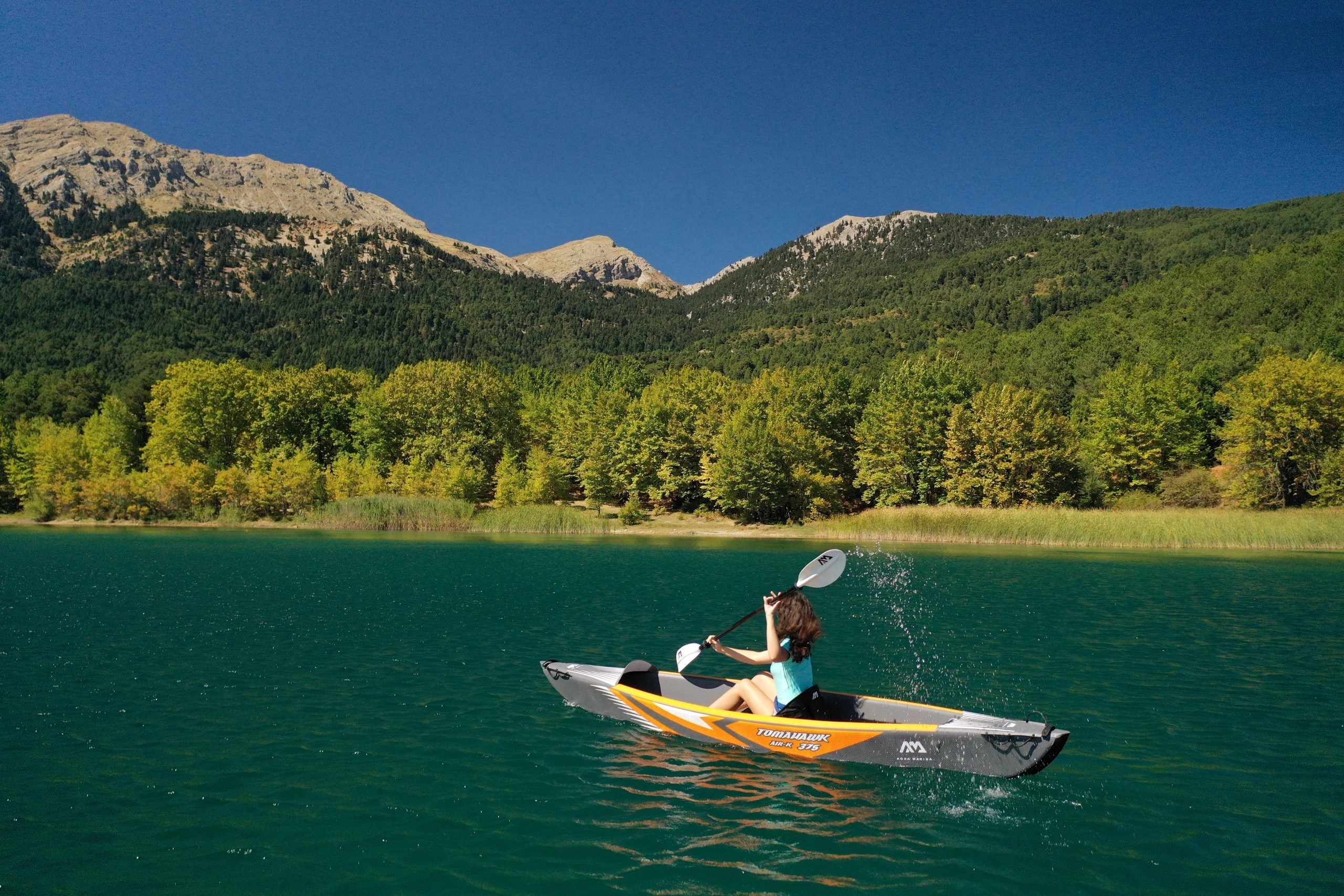 Aqua Marina TOMAHAWK AIR-K 12'4" Kayak / Canoë Gonflable Haute Pression Rapide