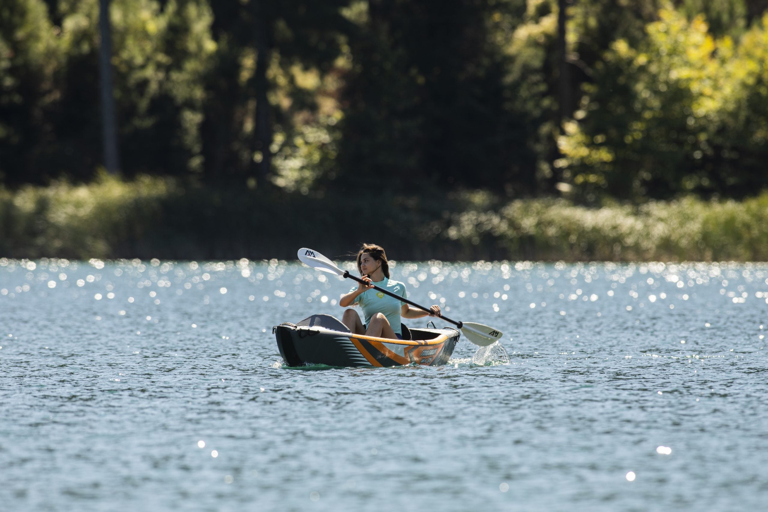 Aqua Marina TOMAHAWK AIR-K 12'4" Kayak / Canoë Gonflable Haute Pression Rapide