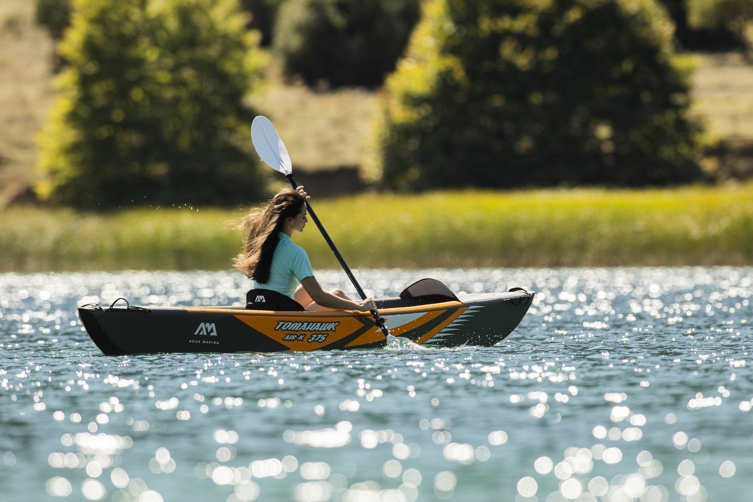 Aqua Marina TOMAHAWK AIR-K 12'4" Kayak / Canoë Gonflable Haute Pression Rapide