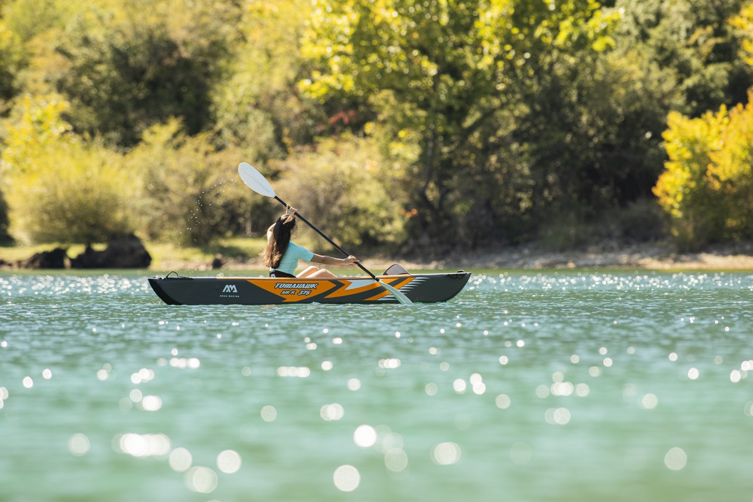 Aqua Marina TOMAHAWK AIR-K 12'4" Kayak / Canoë Gonflable Haute Pression Rapide
