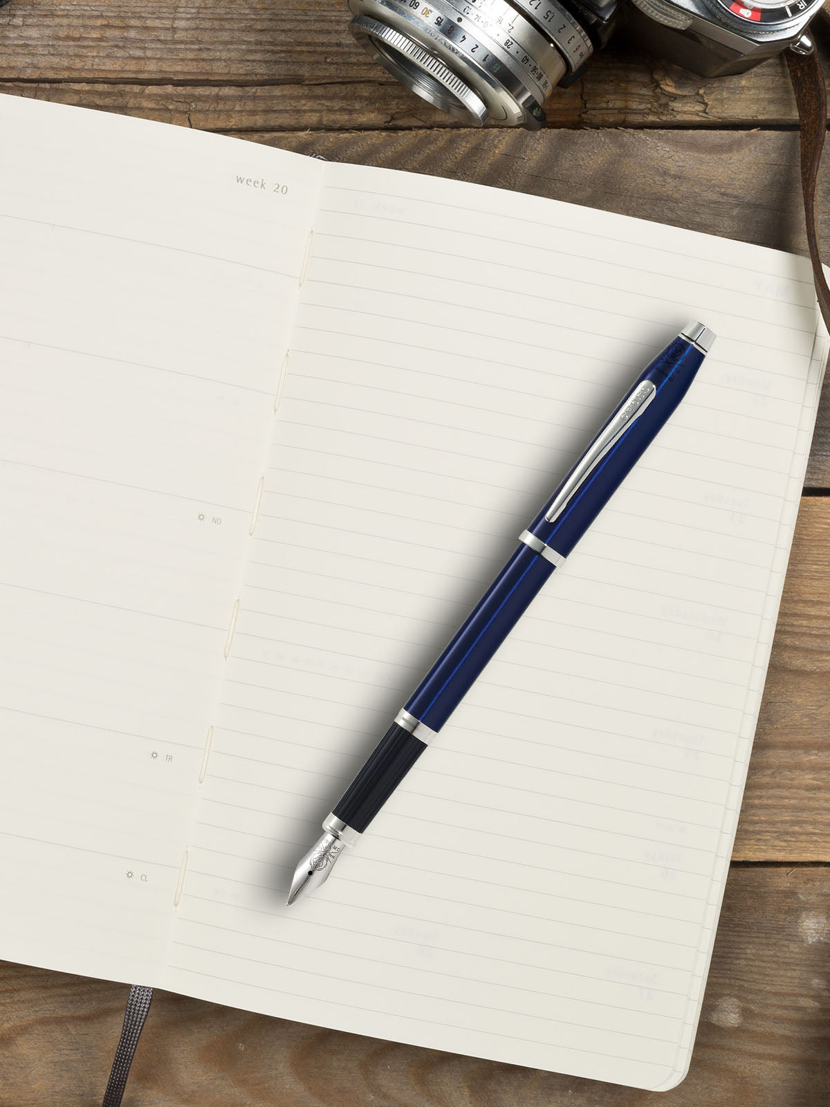 Century® II Translucent Blue Lacquer Medium Nib Fountain Pen