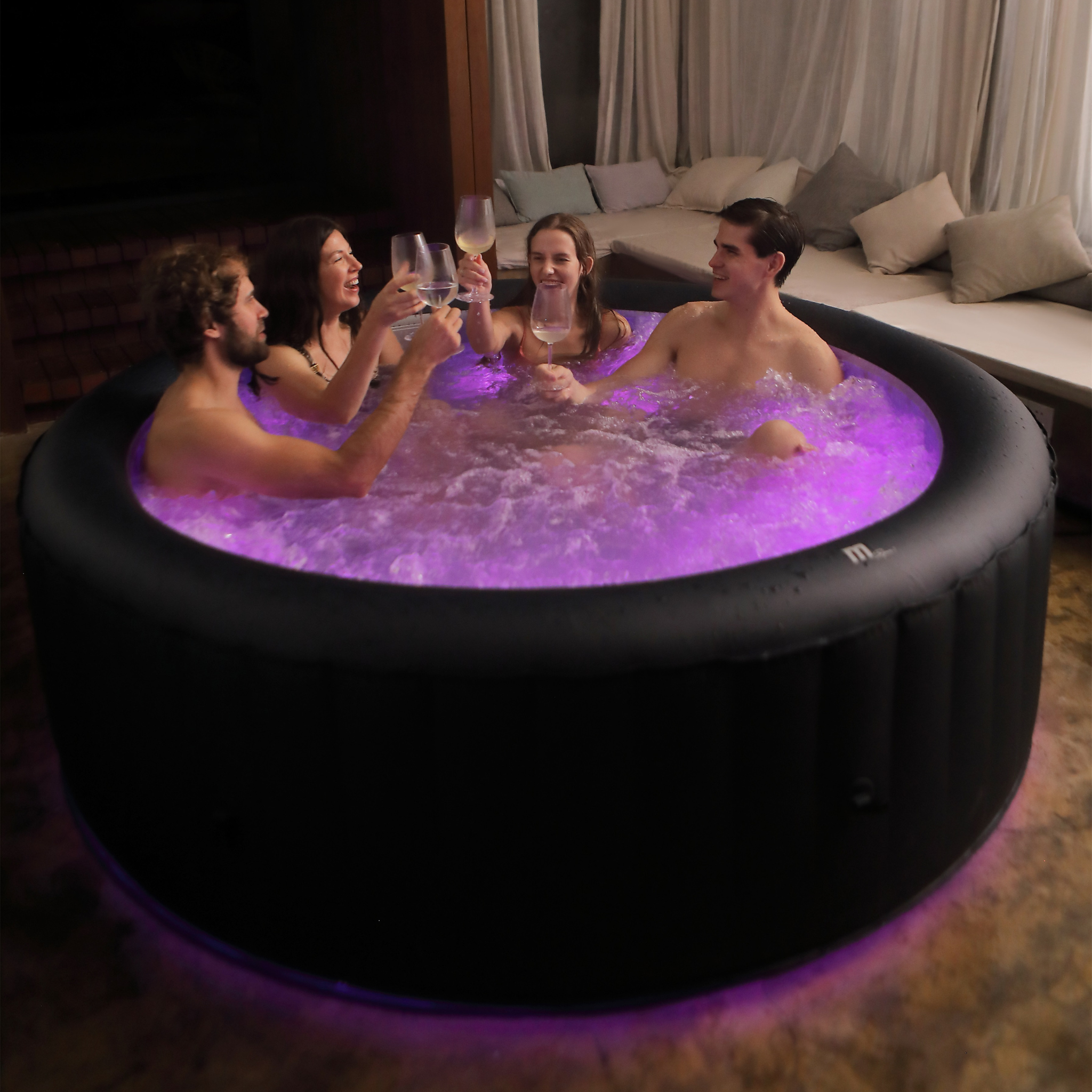 MSPA | AURORA | Urban Series | Inflatable Hot Tub & Spa | Light up the night | Upto 6 Person