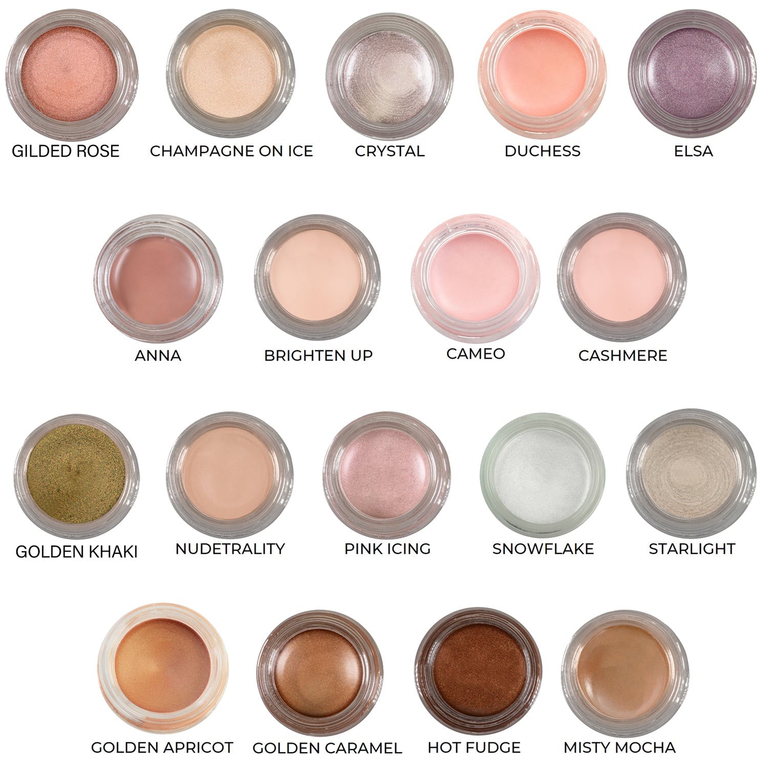 Champagne on Ice Any Wear Creme - A Waterproof Multi-tasking creme to powder product for eyes, cheeks & lips. Can be worn anywhere