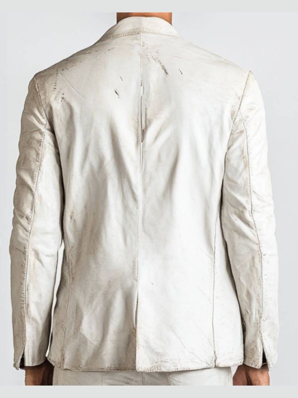 Adan White Leather Blazer – Men’s Premium White Leather Jacket