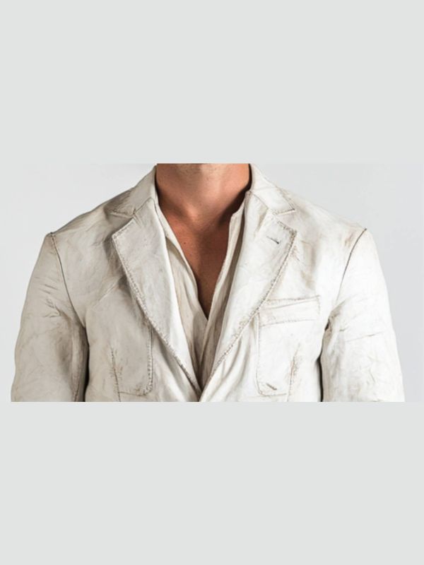 Adan White Leather Blazer – Men’s Premium White Leather Jacket
