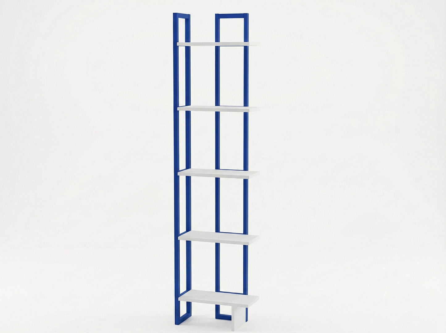 Alice 71" Tall Metal Manufactured Wood Bookcase | Corner Bookcase