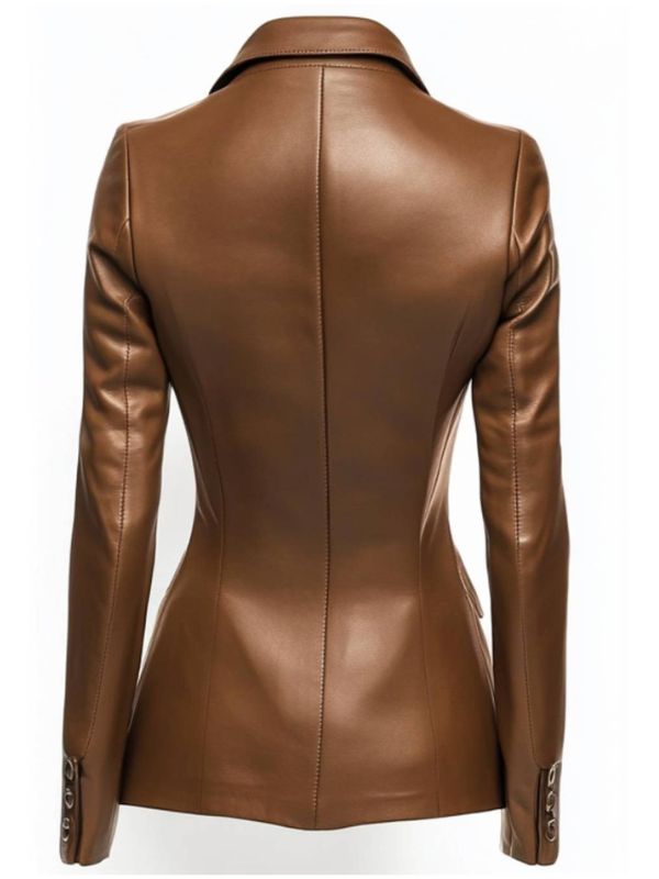 Amelia Brown Leather Jacket