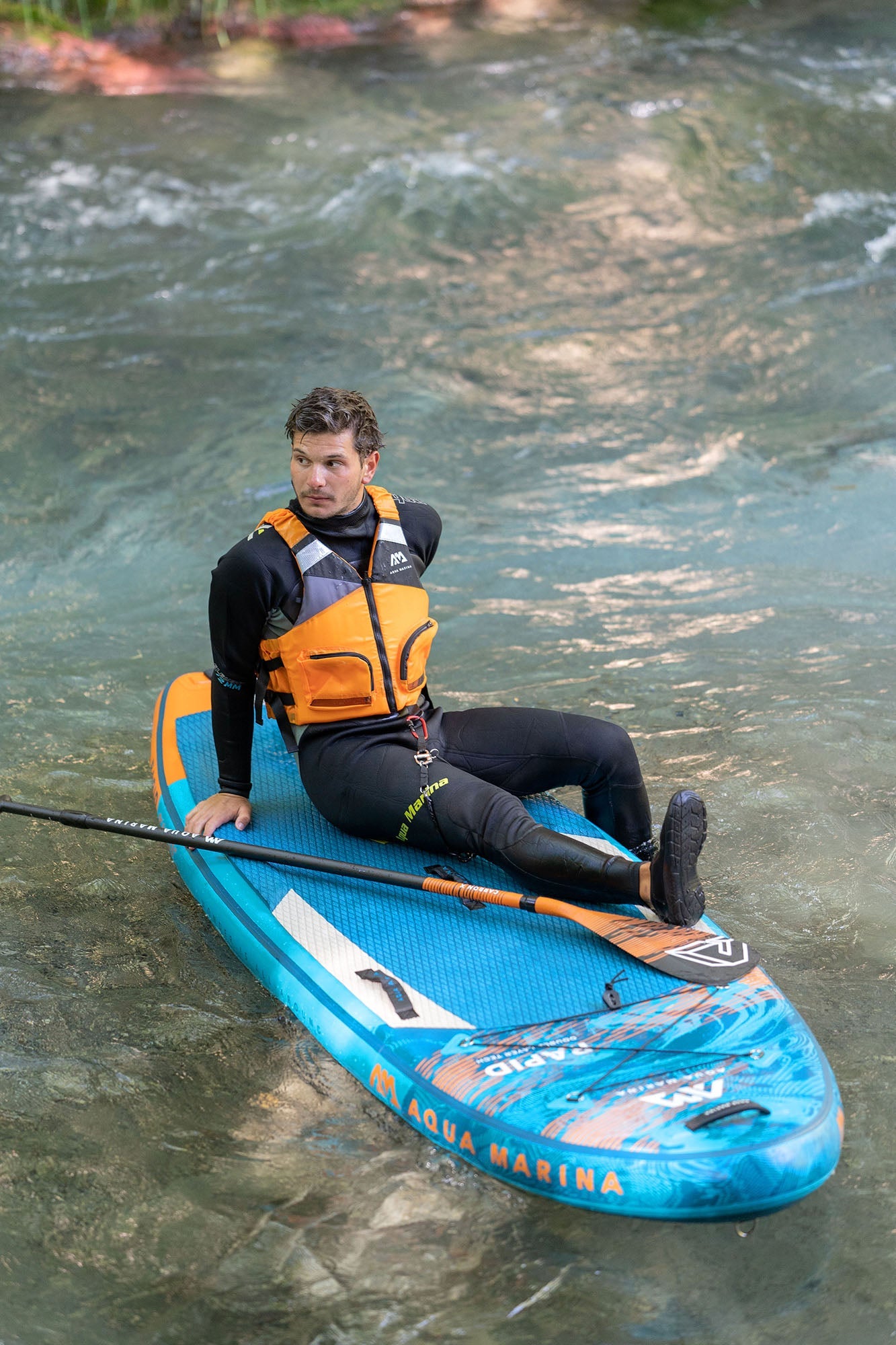 Aqua Marina RAPID 9'6" Inflatable Paddle Board River SUP