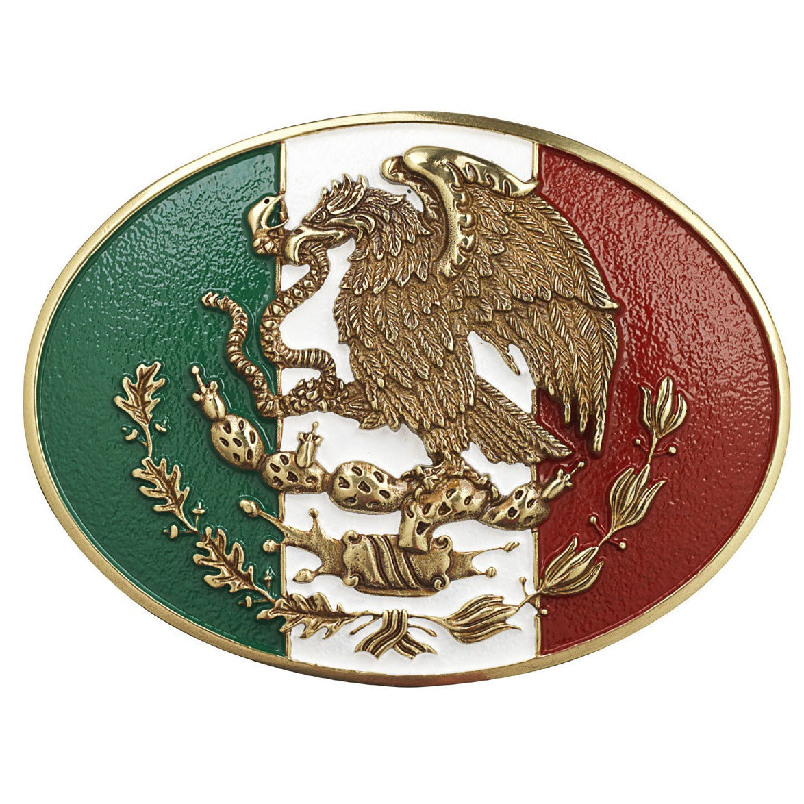 Boucle de ceinture drapeau mexicain