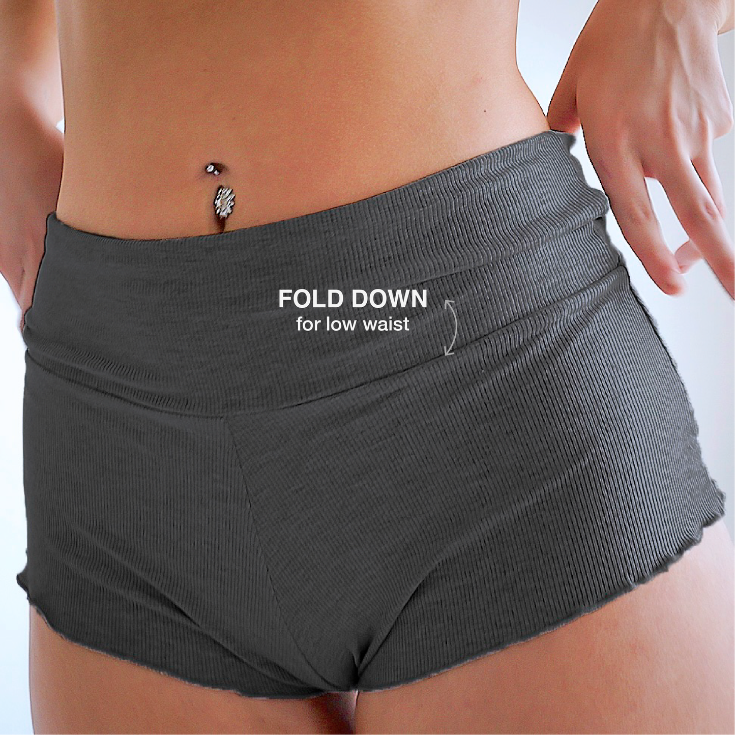 90s Boyshort - CloudRib™ Black
