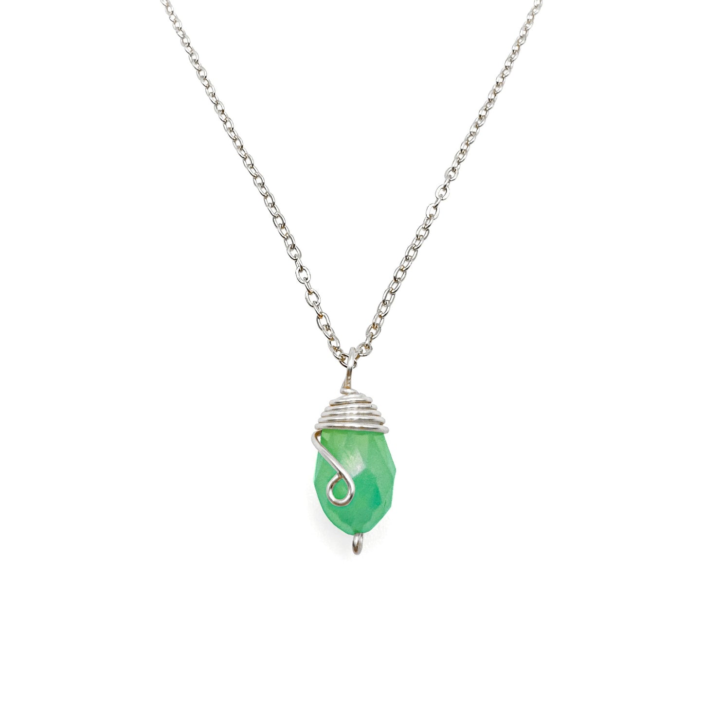 Silver Birthstone necklace