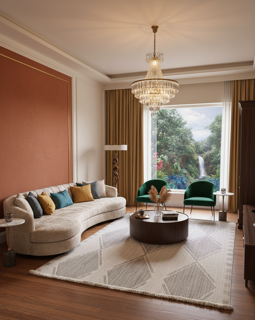 Persian-Inspired. Modern Defined. Turkish Made Rug, size 5' 4" x 7' 8"