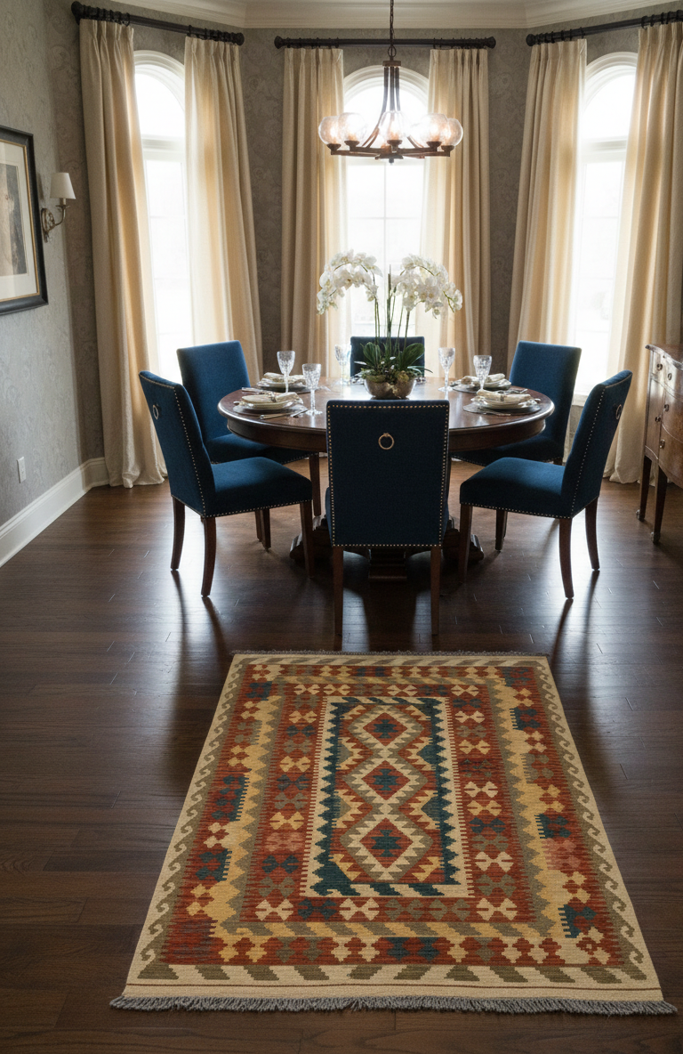 Afghan Kilim Handwoven flatweave Rug – size 4' 10" x 6' 2"