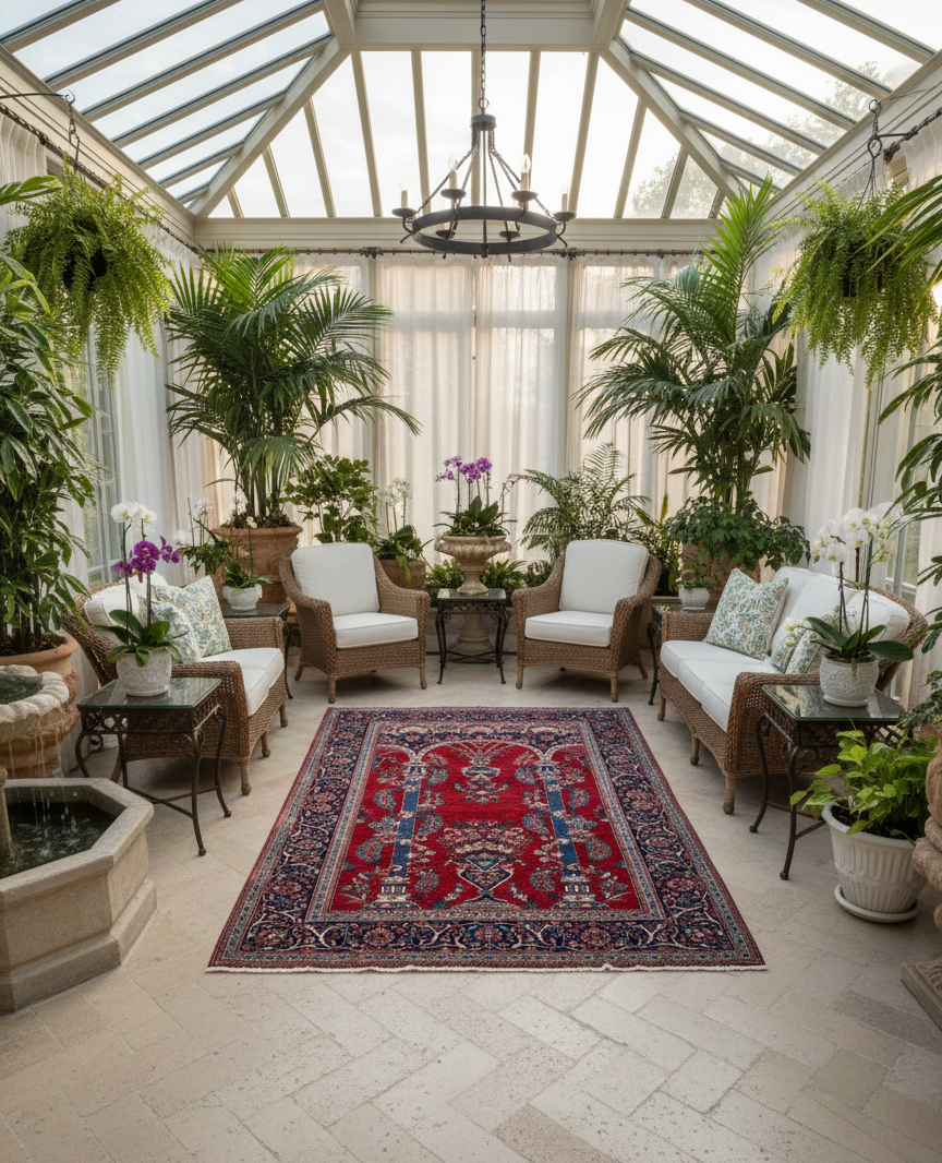 Timeless Beauty, Woven by Hand. Antique Persian Mahajaran Sarouk Rug, size 4' 4" x 6' 7"