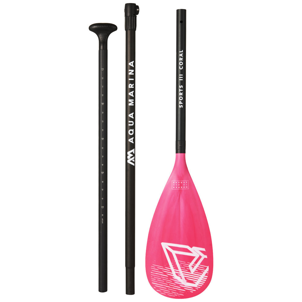 SPORTS III CORAL 調節可能アルミ製 iSUPパドル（CORAL限定）