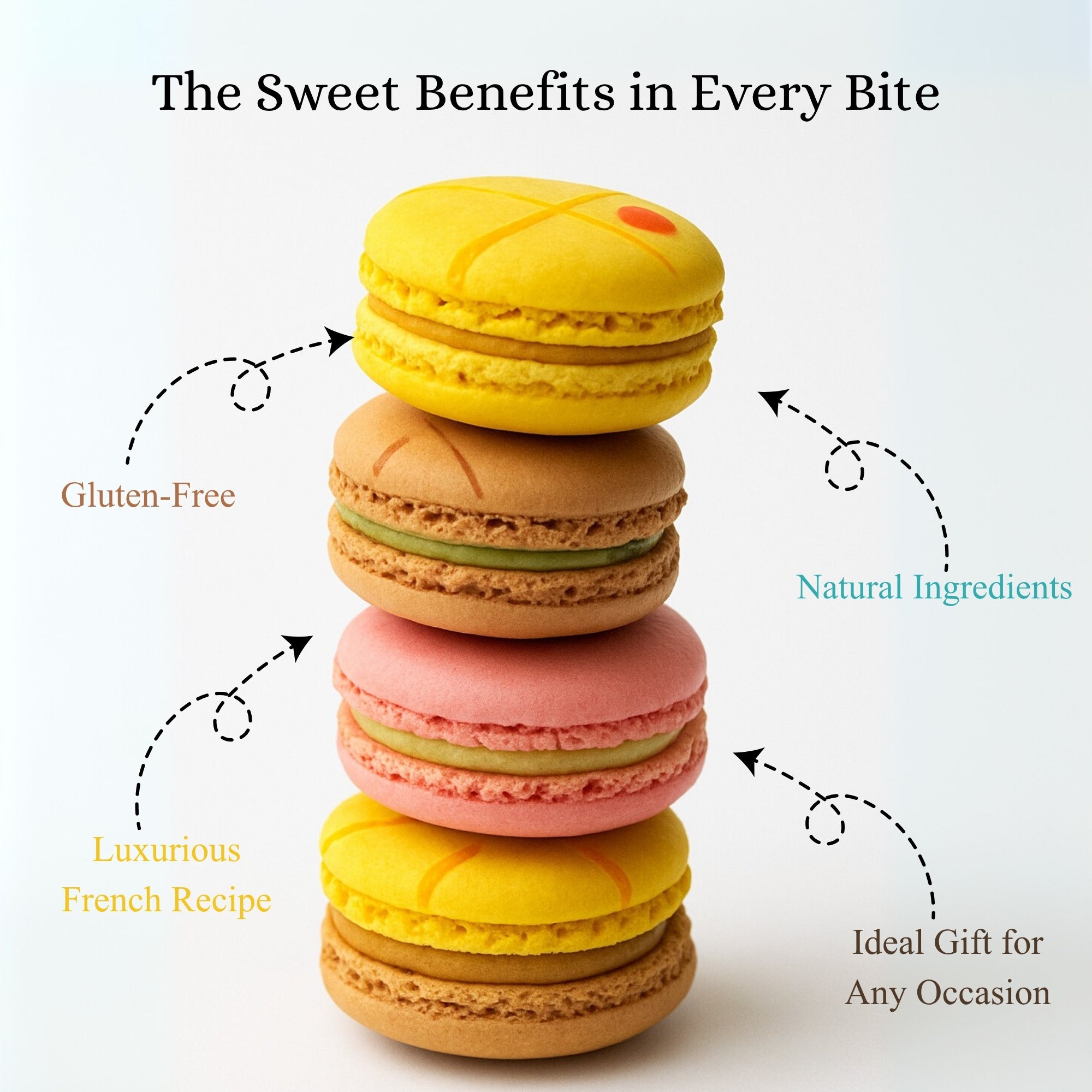 Andy Anand French Macarons, 48-Piece Gift Box – Made Fresh Daily, Decadent Assorted Flavors, Gluten-Free – Birthday & Holiday Gift Box