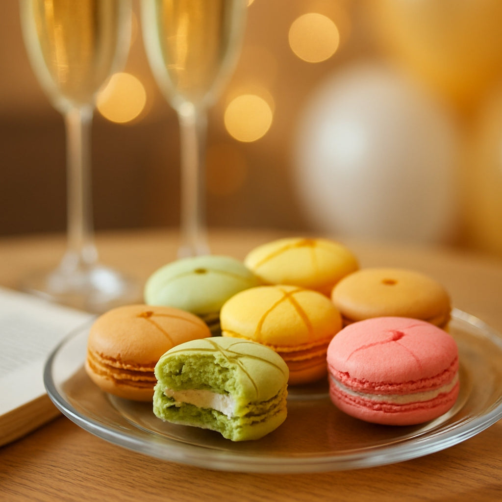 Andy Anand French Macarons, 24-Piece Gift Box – Made Fresh Daily, Assorted Gourmet Flavors, Gluten-Free – Birthday & Holiday Celebration