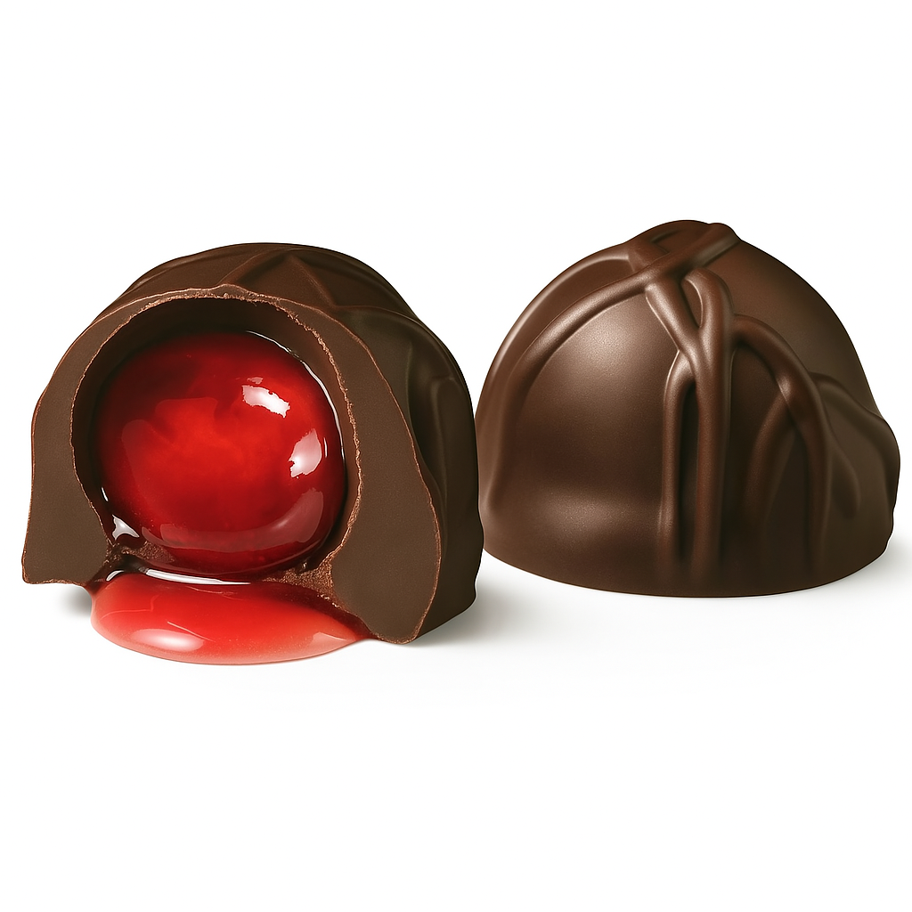 Andy Anand Belgian Dark Chocolate Cherry Cordials, 48 pc – Vegan Gift Box, Rich Liquid Center, 60% Cocoa Butter, Birthday & Valentine's Gift
