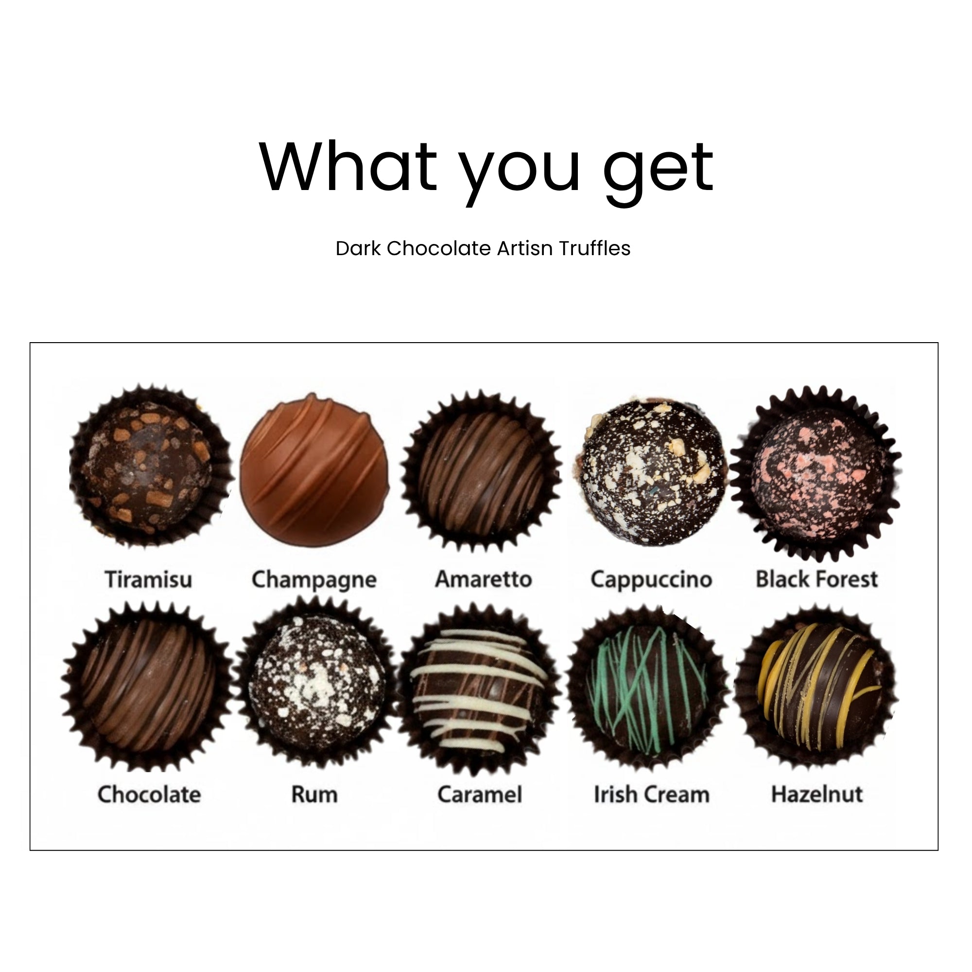 Andy Anand Artisan Dark Chocolate Truffles, 24 pc – Handmade Assorted Flavors, 60% Cocoa Butter, Gourmet Birthday & Holiday Gift Collection