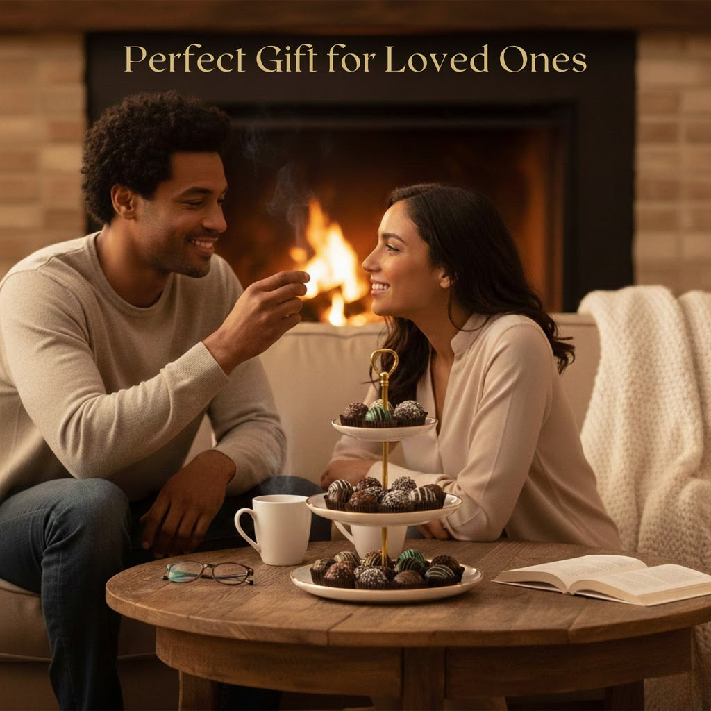 Andy Anand Artisan Dark Chocolate Truffles, 24 pc – Handmade Assorted Flavors, 60% Cocoa Butter, Gourmet Birthday & Holiday Gift Collection