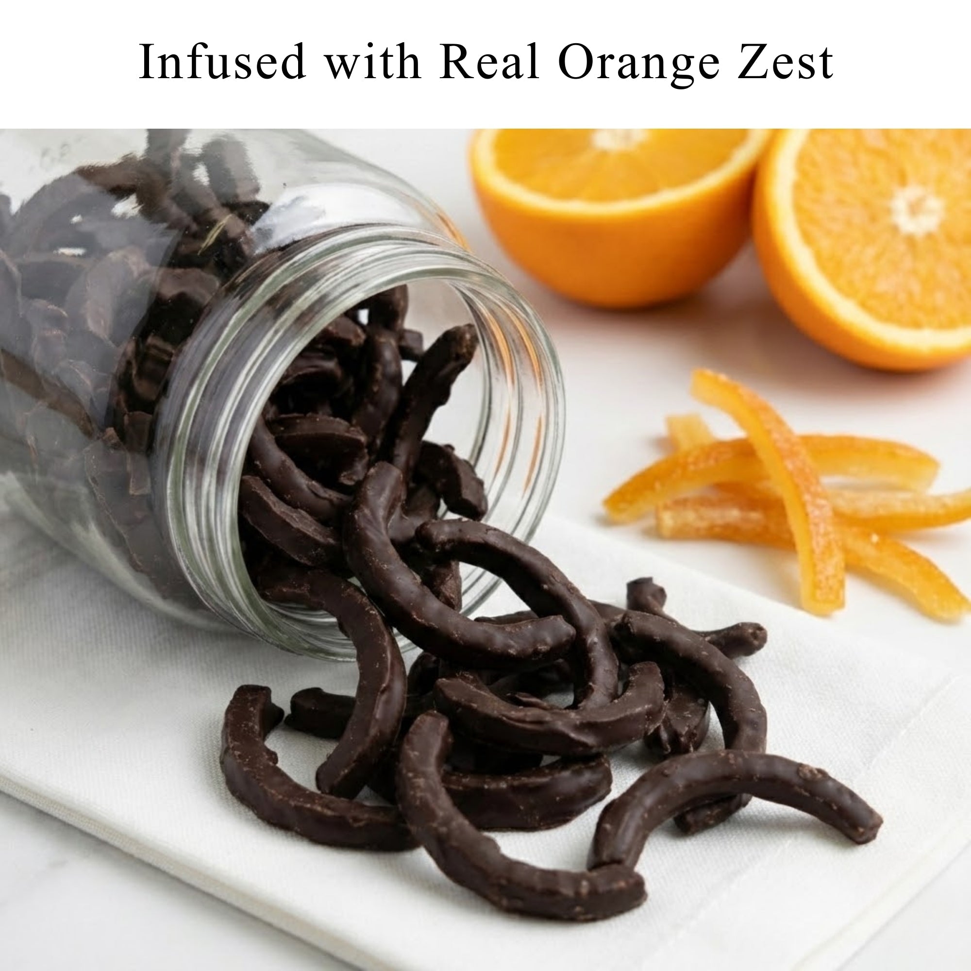 Andy Anand Dark Chocolate Covered Orange Peel Bars, 24 pc, 1 lb – Real Candied Orange Zest, Belgian Chocolate, Birthday & Holiday Gift Box