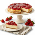 Andy Anand Fresh Strawberry Cheesecake, 9-Inch, 3.4 lb – Handcrafted with Real California Cream Cheese, No Preservatives, Birthday Gift Box