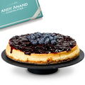 Andy Anand Gluten-Free Blueberry Cheesecake, 9-Inch, 2 lb – Freshly Baked, Real California Cream Cheese, No Preservatives, Birthday Gift Box