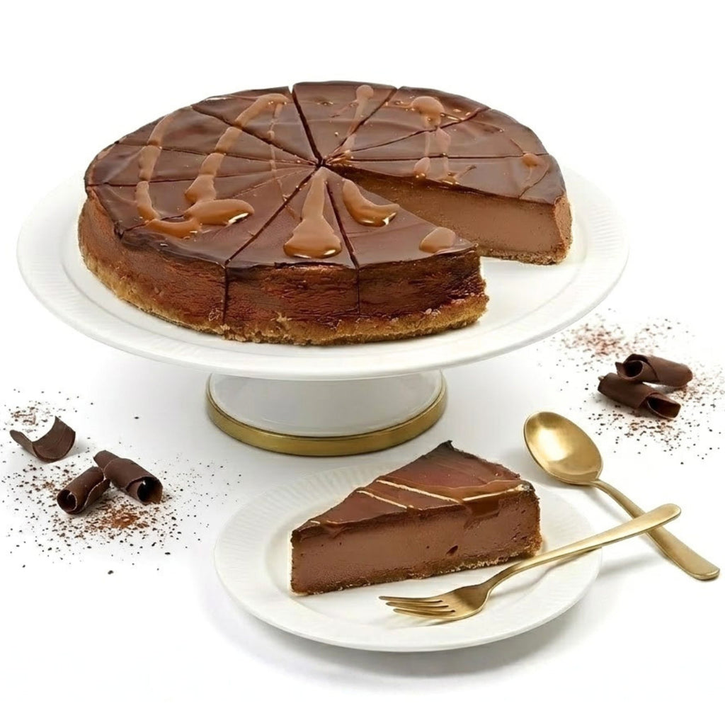 Andy Anand Chocolate Fudge Cheesecake, 9-Inch, 2 lb – Freshly Baked, Real California Cream Cheese, No Preservatives, Birthday & Holiday Gift