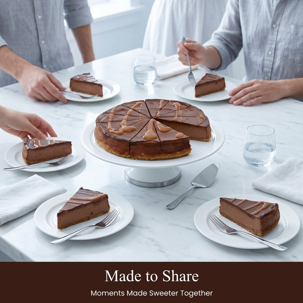 Andy Anand Chocolate Fudge Cheesecake, 9-Inch, 2 lb – Freshly Baked, Real California Cream Cheese, No Preservatives, Birthday & Holiday Gift