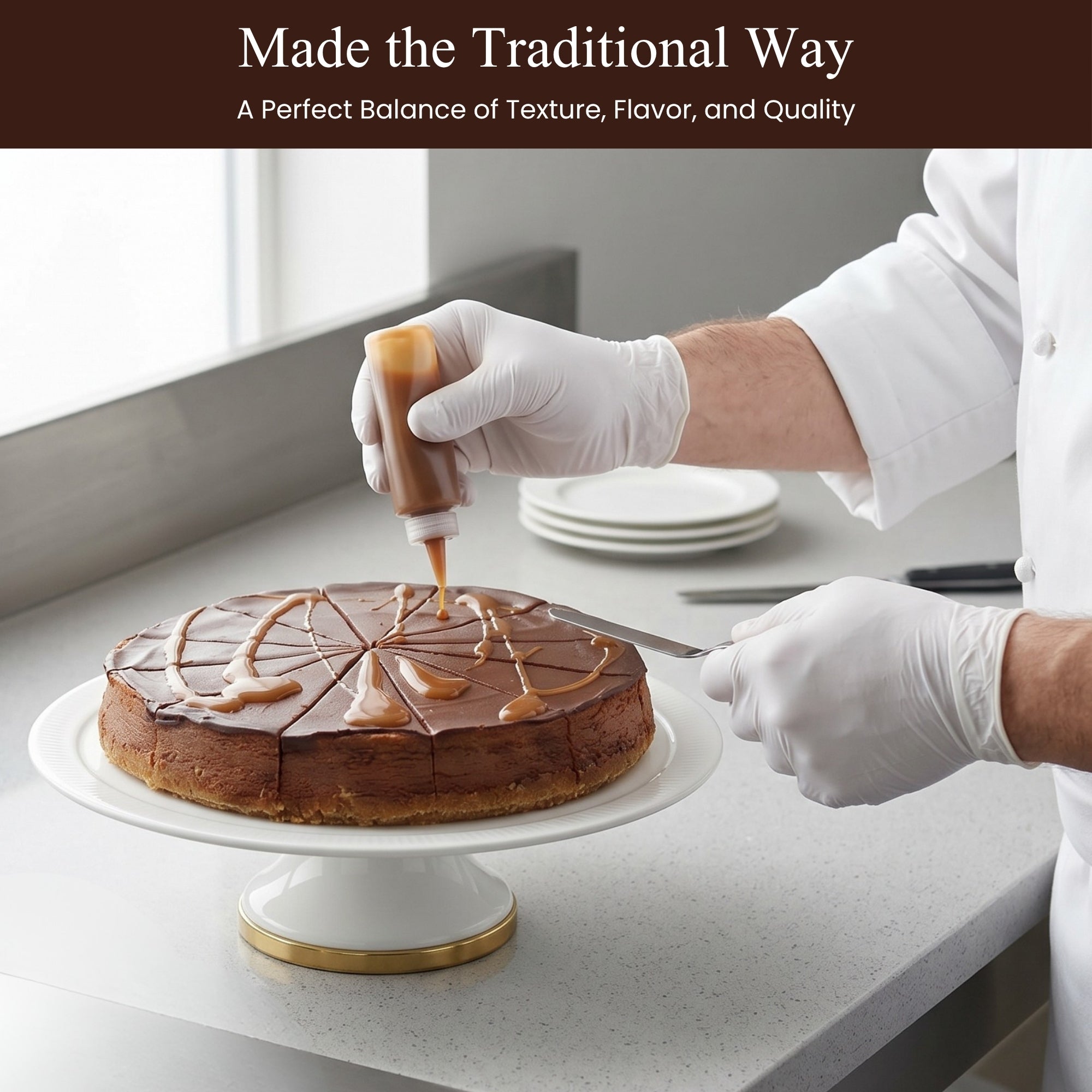 Andy Anand Chocolate Fudge Cheesecake, 9-Inch, 2 lb – Freshly Baked, Real California Cream Cheese, No Preservatives, Birthday & Holiday Gift