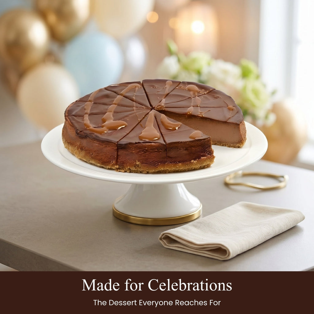 Andy Anand Chocolate Fudge Cheesecake, 9-Inch, 2 lb – Freshly Baked, Real California Cream Cheese, No Preservatives, Birthday & Holiday Gift
