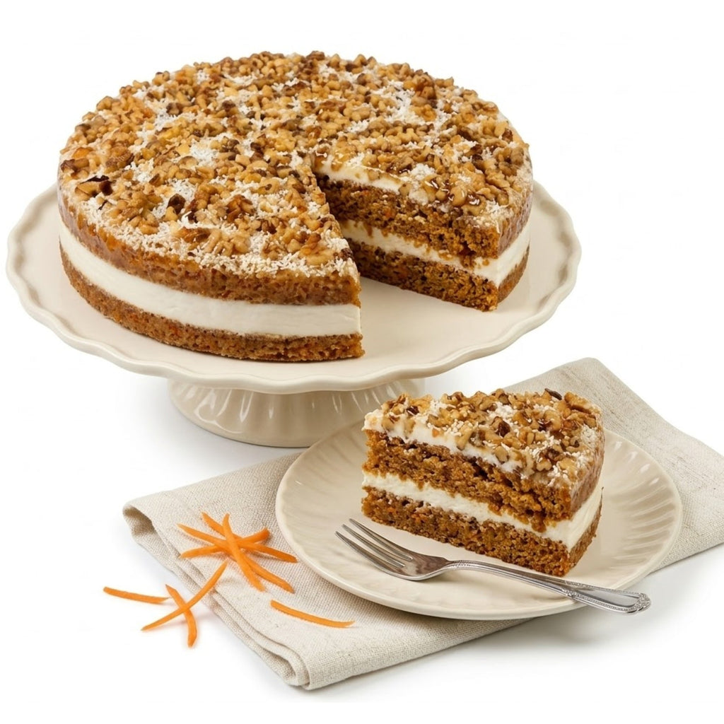 Andy Anand Sugar-Free Carrot Cake, 9-Inch, 3.2 lb – Moist & Flavorful, Diabetic-Friendly, All-Natural, No Preservatives, Birthday Gift Box