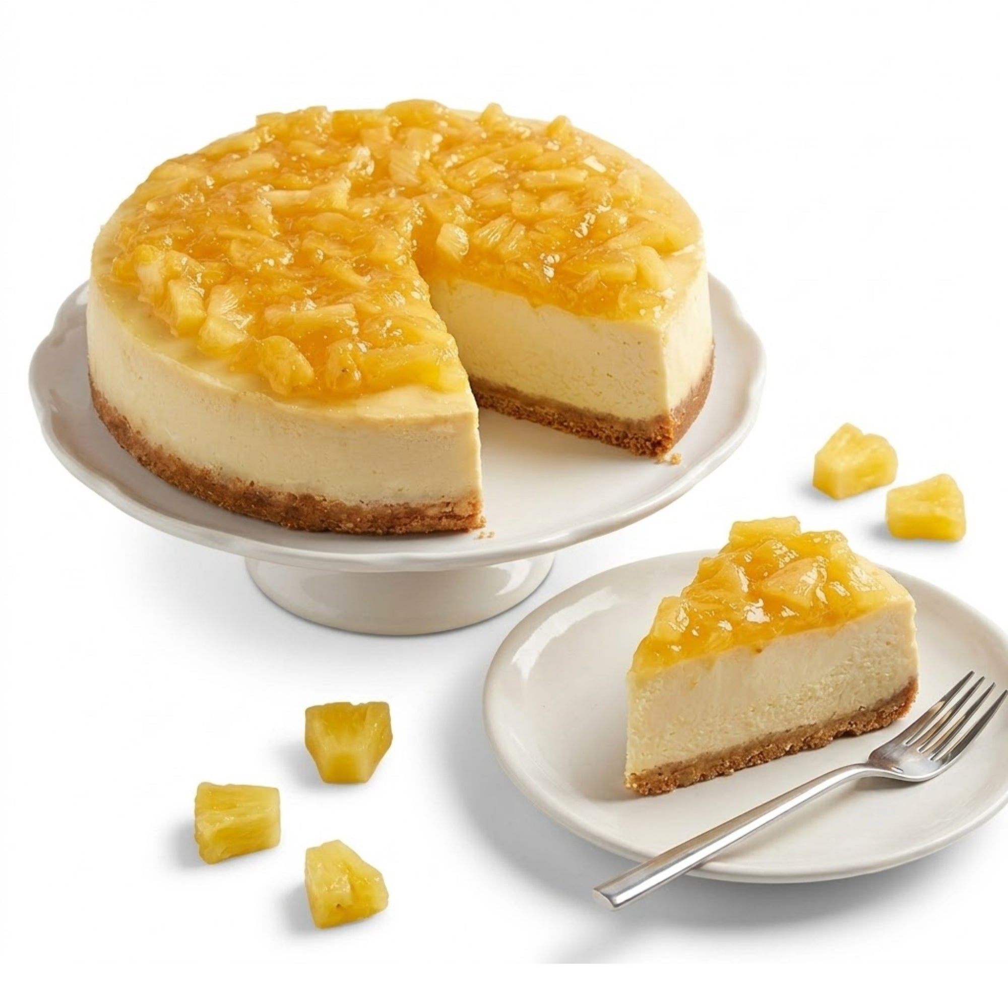 Andy Anand Gluten-Free Pineapple Cheesecake, 9-Inch, 2 lb – Freshly Baked, Real California Cream Cheese, No Preservatives, Birthday Gift Box