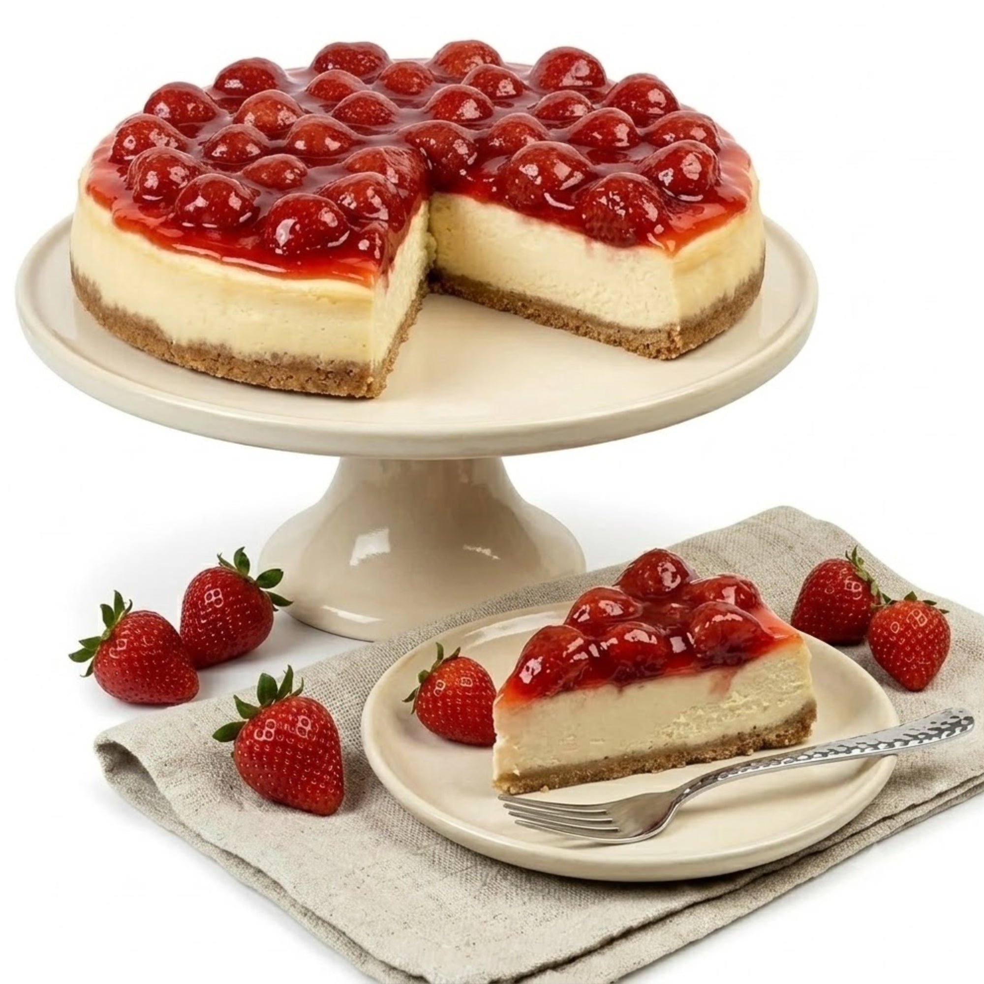 Andy Anand Chocolate Strawberry Cheesecake, 9-Inch, 2.8 lb – Real Chocolate Truffles, California Cream Cheese, No Preservatives Gift Box