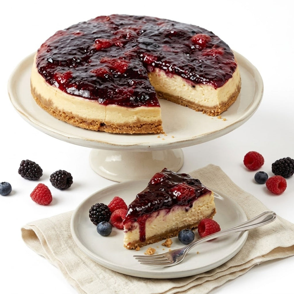 Andy Anand Sugar-Free Wild Berry Cheesecake, 9-Inch – Diabetic-Friendly, California Cream Cheese, Strawberry, Blueberry & Raspberry Gift Box