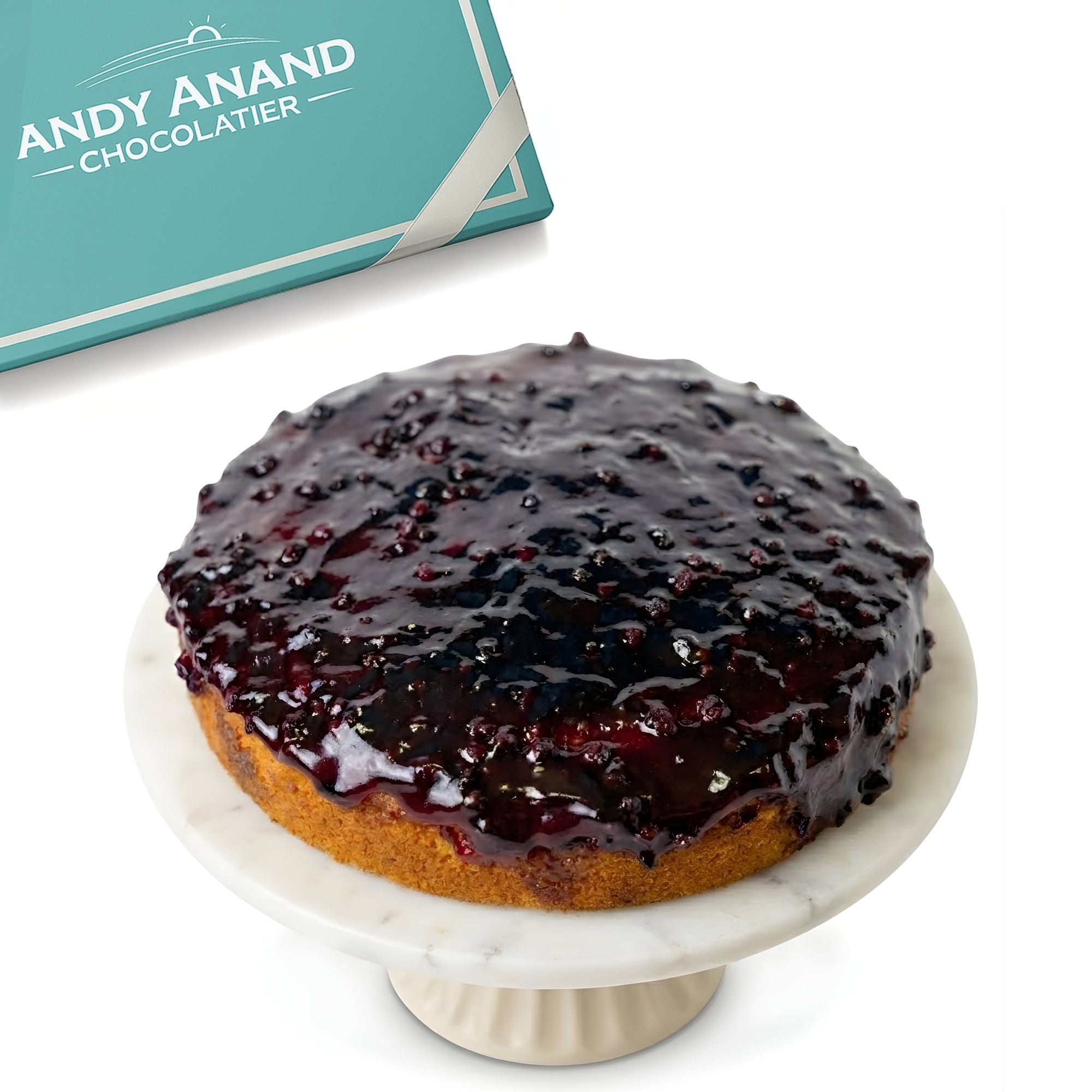Andy Anand Sugar-Free Gluten-Free Blueberry Cake, 2.5 lb – Keto & Diabetic-Friendly, Real Blueberries, Birthday & Holiday Gift