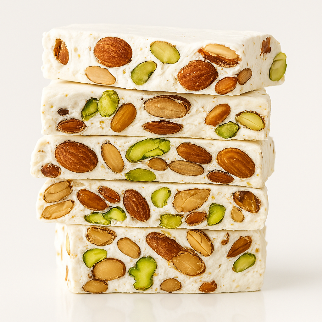 Andy Anand Gluten-Free Mixed Nut Soft Nougat Brittle, 7 oz – Wildflower Honey & Almonds, Made in Europe, No Preservatives, Birthday Gift Box