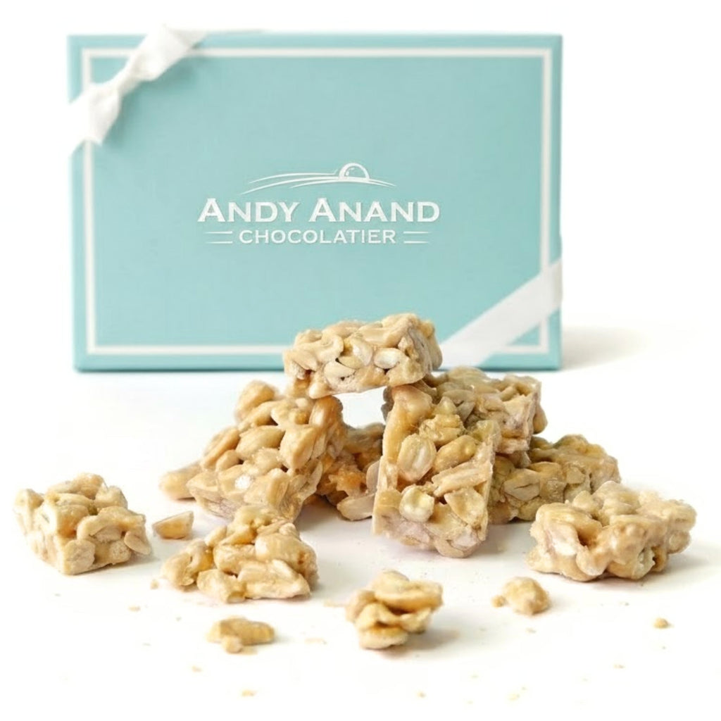 Andy Anand Sugar-Free Peanut Brittle, 1 lb – Vegan, Keto-Friendly, No Added Sugar, Old-Fashioned Handmade Snack – Birthday & Holiday Gift