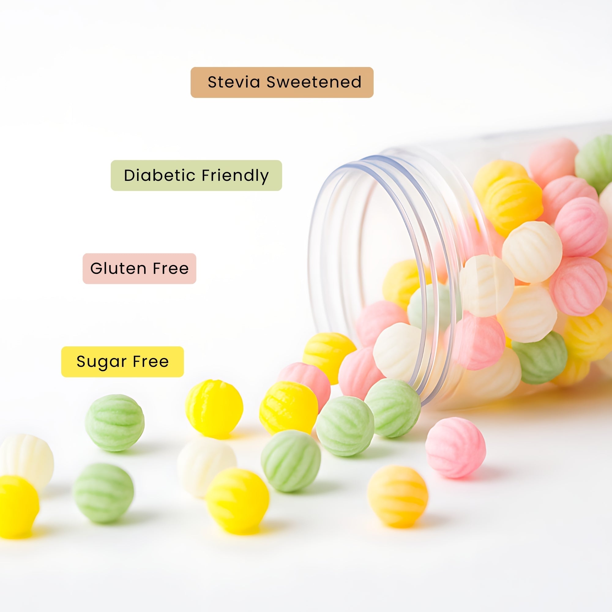 Andy Anand Sugar-Free Spiral Hard Candy, 110 pc, 7 oz – 5 Assorted Flavors, Made in Spain, Stevia Sweetened, Keto & Diabetic-Friendly Gift