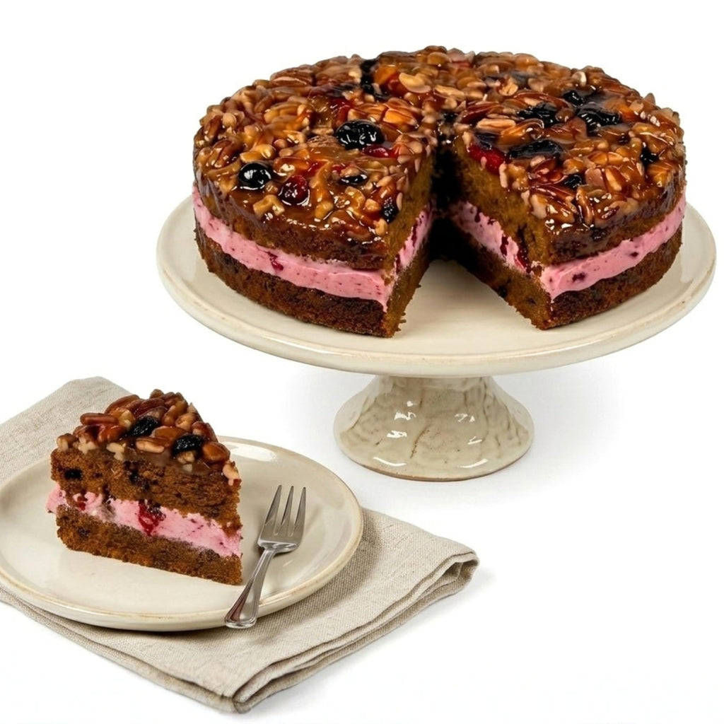 Andy Anand Sugar-Free Keto Fruit Cake, 9-Inch, 2 lb – Low-Carb, Delicious & Decadent, Perfect for Diabetics & Keto Diet Birthday Gift Box